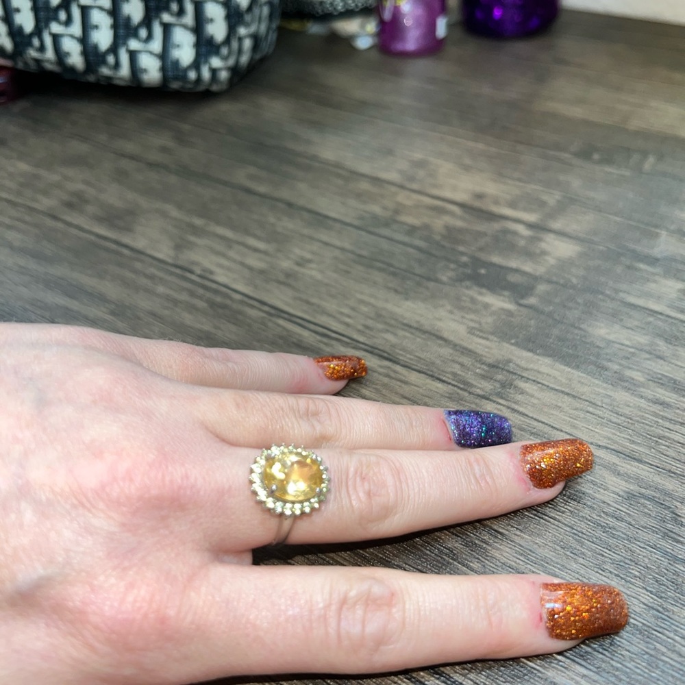 NEW Citrine in sterling silver ring